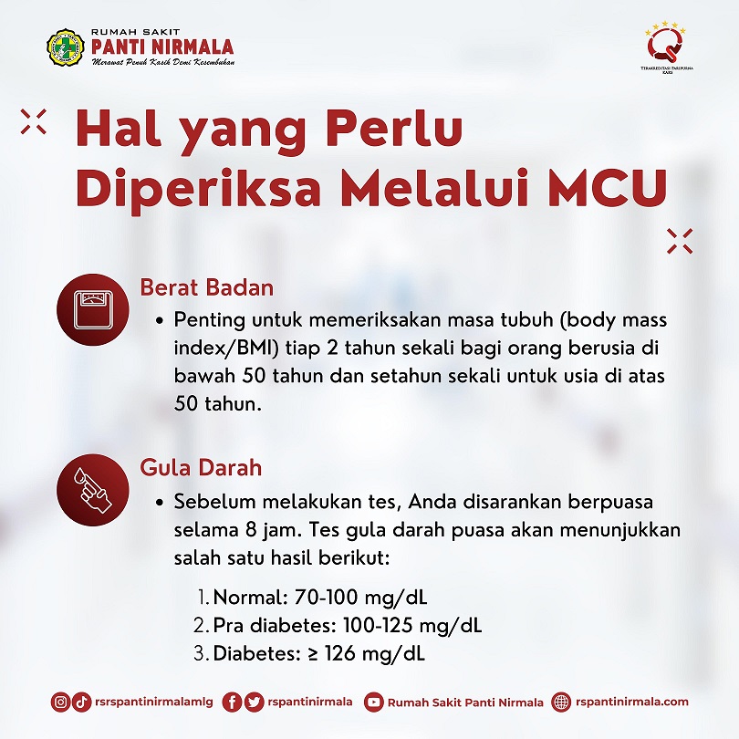 Hal yang perlu diperiksan melalui MCU