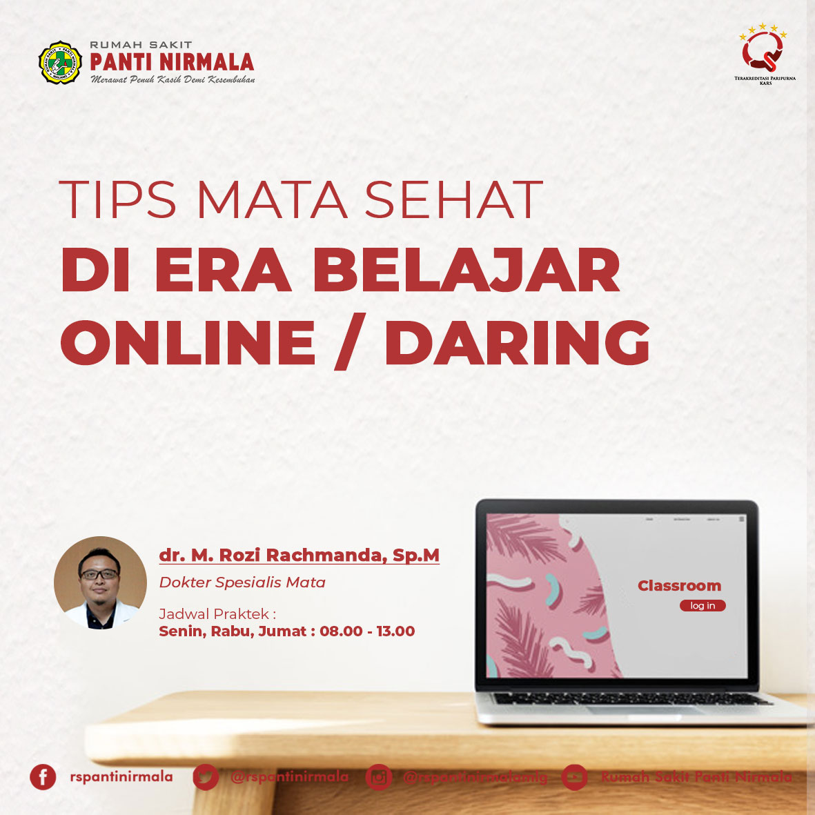 Tips Mata Sehat Di Era Belajar Online / Daring