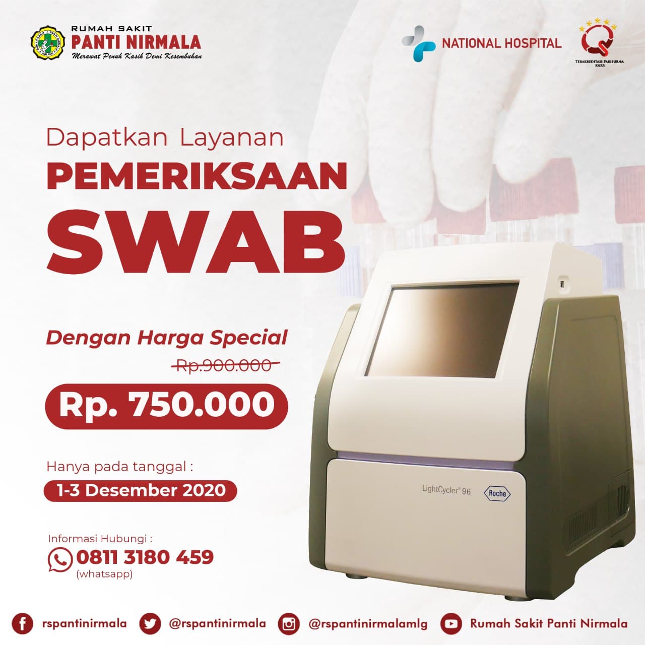 Dapatkan Layanan Pemeriksaan SWAB