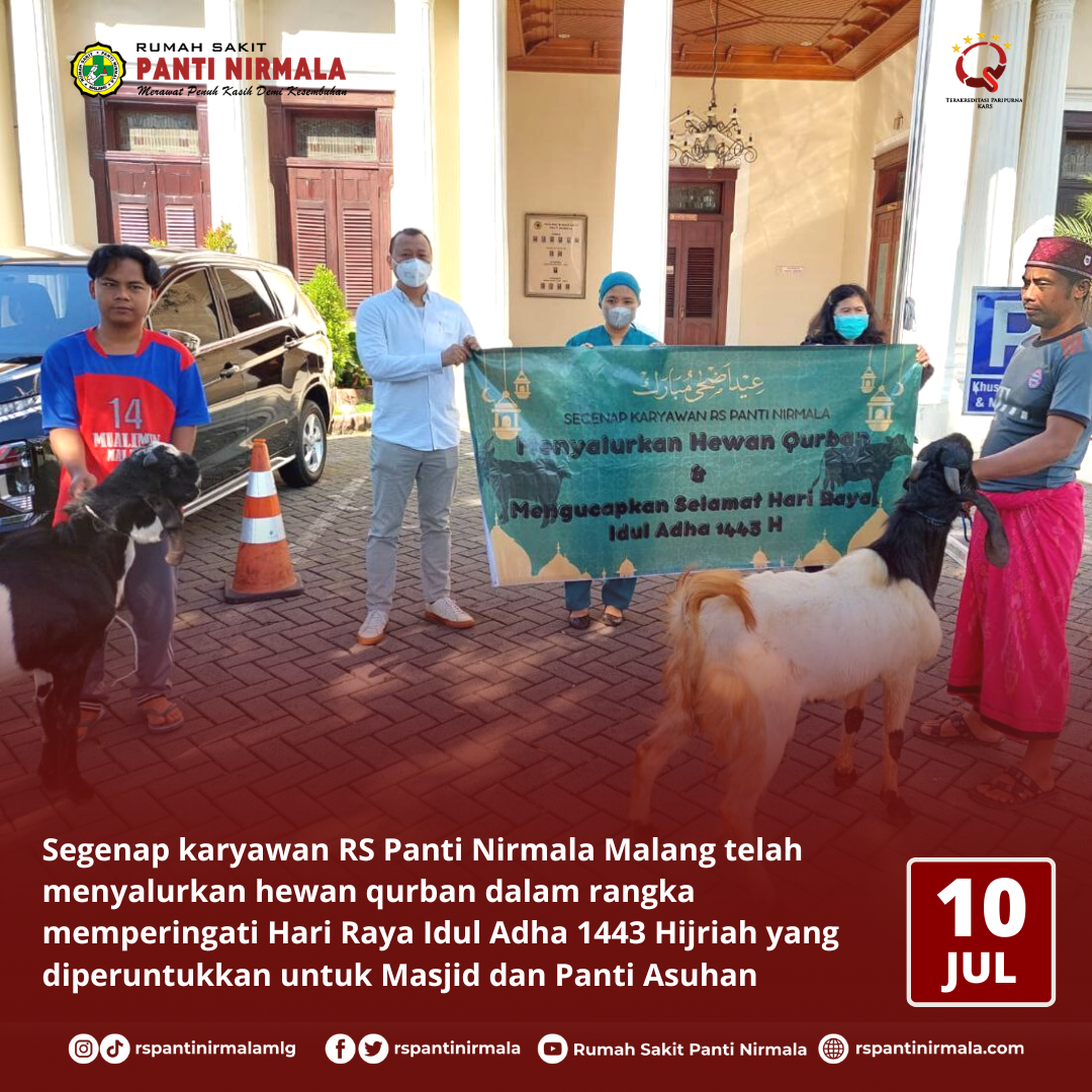 Penyaluran hewan qurban oleh RS Panti Nirmala