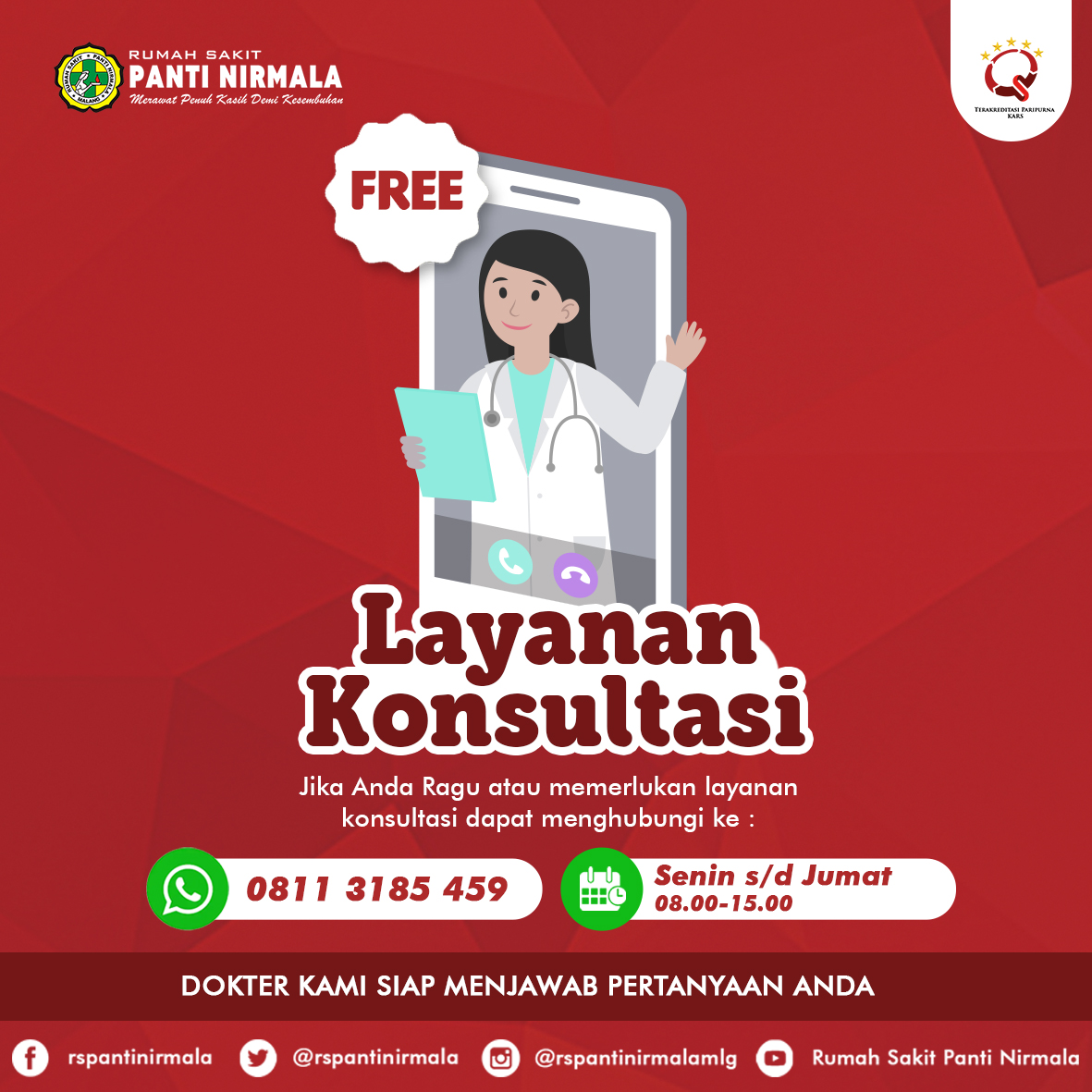 Layanan Konsultasi di RSPN via Whatsapp