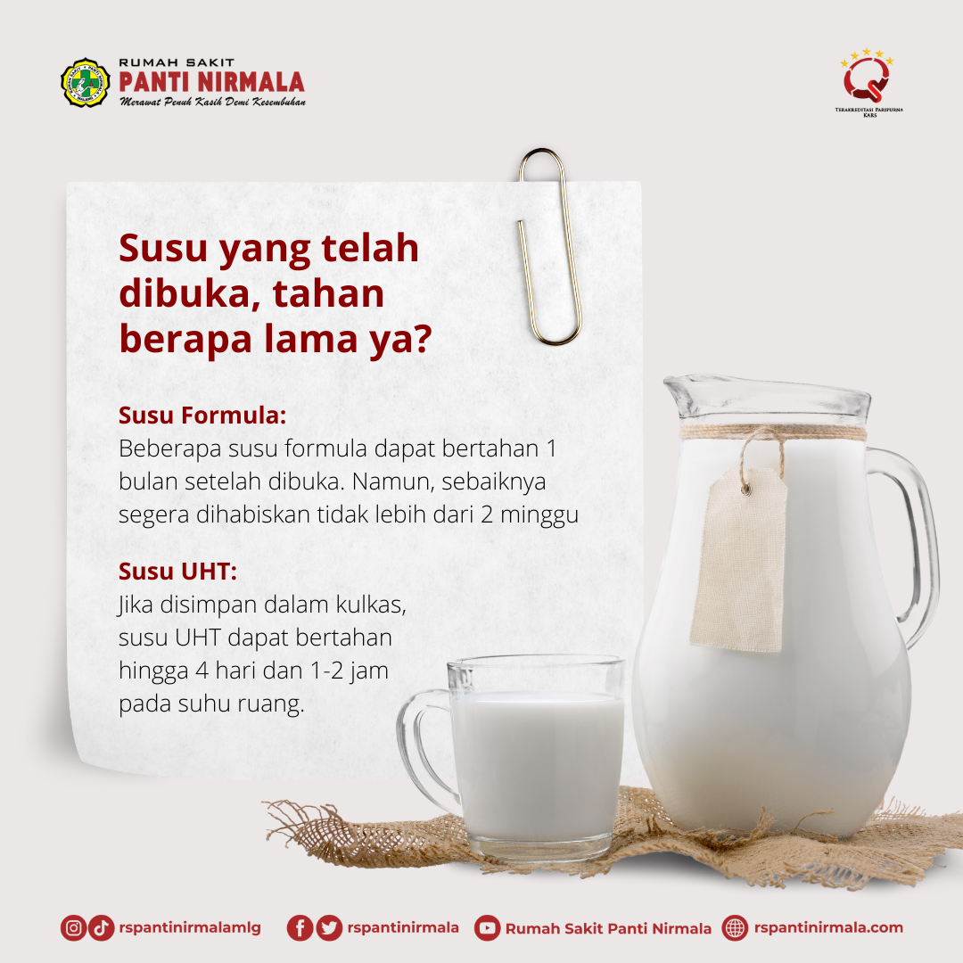 Susu yang telah dibuka, tahan berapa lama ya?