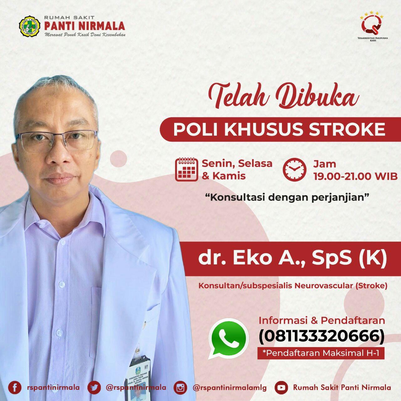 Telah Dibuka Poli Khusus Stroke di RS Panti Nirmala Malang